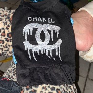 CHANEL Black and Silver Pet Dress